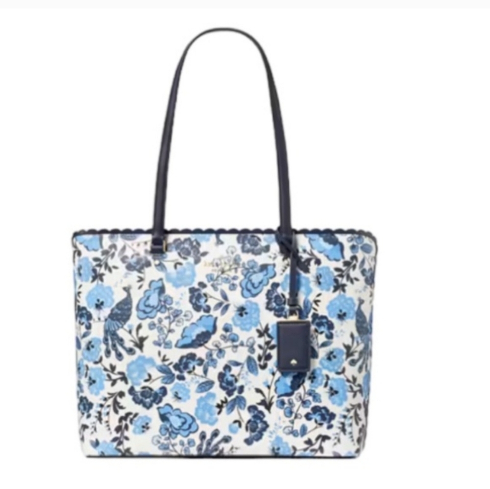 SOLD OUT Kate Spade All day Tote PEACOCK Print Tote NWT - Picture 2 of 2